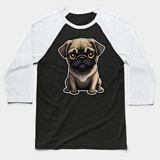 Cute Pug Dog - Dogs Pug Baseball T-Shirt